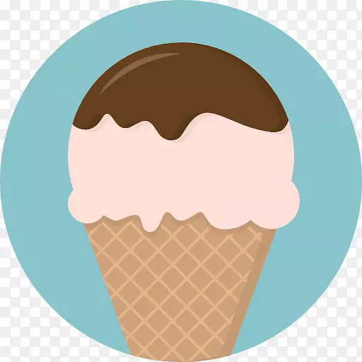 那不勒斯冰淇淋圆锥形食品-冰淇淋图标