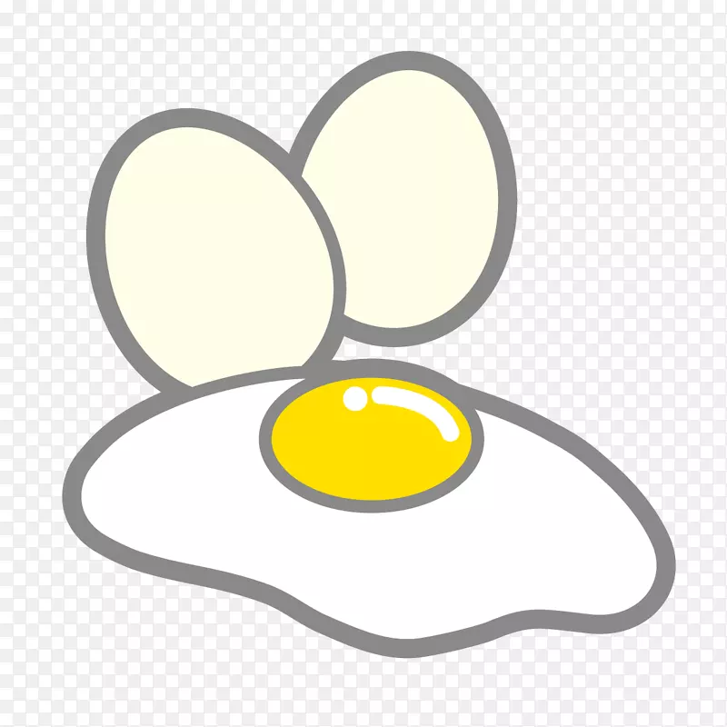 煎蛋黄色“m”剪贴画-鸡蛋
