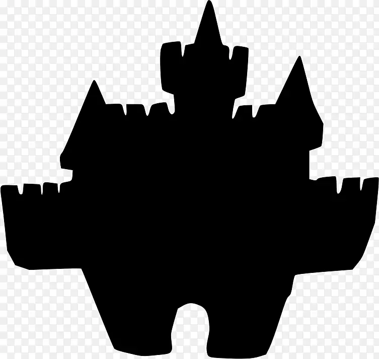 城堡绘画剪影剪贴画童话城堡