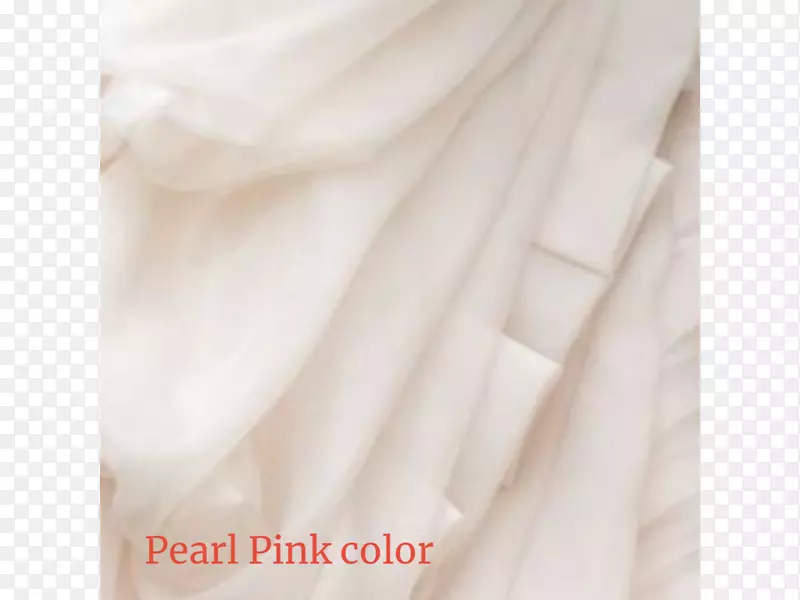 丝绸肩部外装缎子羊毛粉红色婚纱