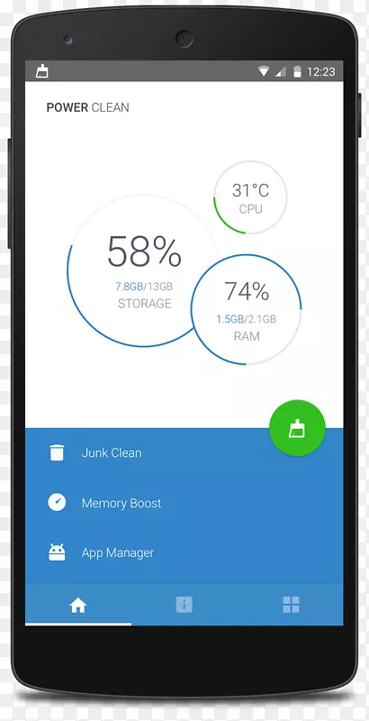 智能手机内存助推器android手持设备-移动清洁器