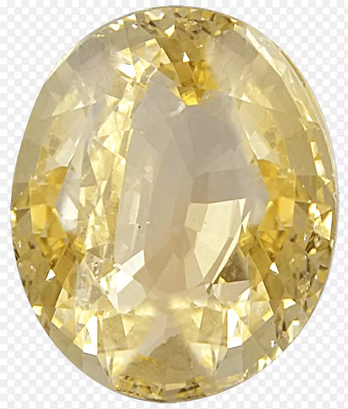 水晶椭圆形钻石-黄色蓝宝石