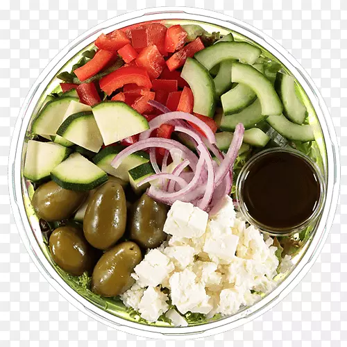 希腊色拉，素食菜，亚洲菜包午餐-希腊沙拉