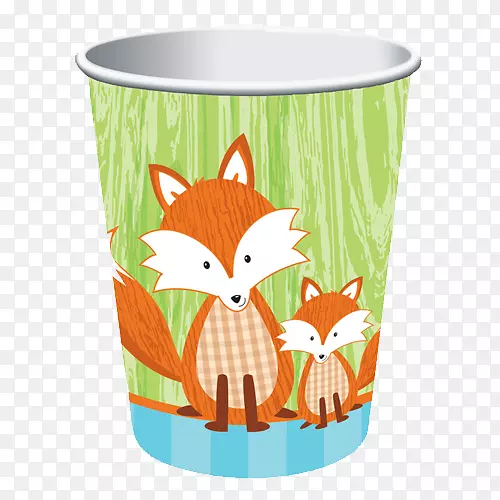 狐狸杯布餐巾纸巾派对-狐狸