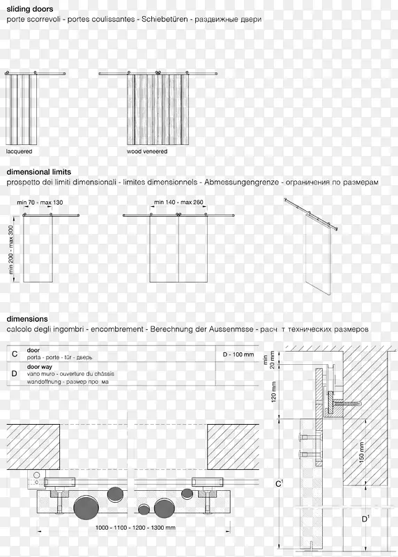 纸面平面图建筑技术图纸.滑动门图案