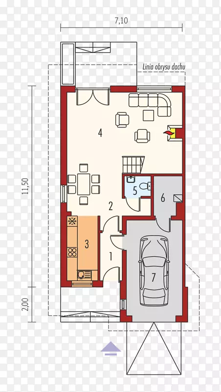 平面图房车库建筑平方米