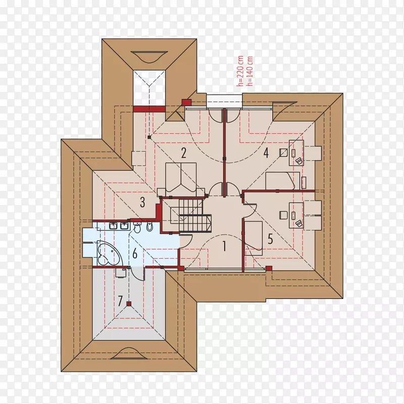 平面图房屋建造阁楼车库