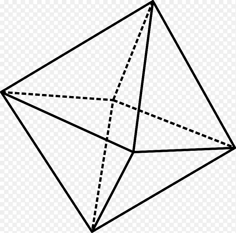 八面体数学八面体分子几何剪贴画坐标平面