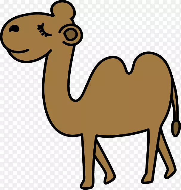 野生动物剪贴画-可爱的骆驼