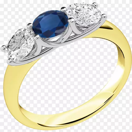 蓝宝石戒指钻石光刻蓝宝石