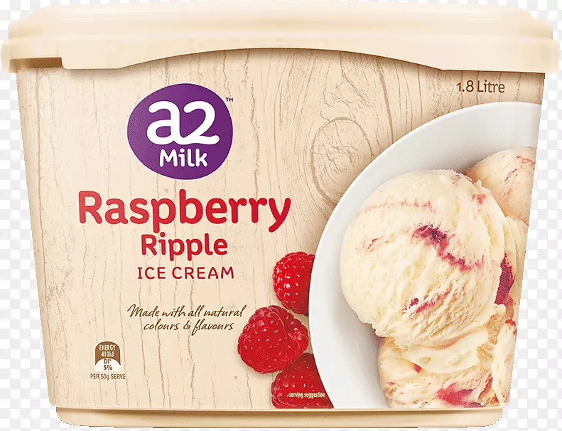 冷冻酸奶冰淇淋牛奶覆盆子波纹冰淇淋