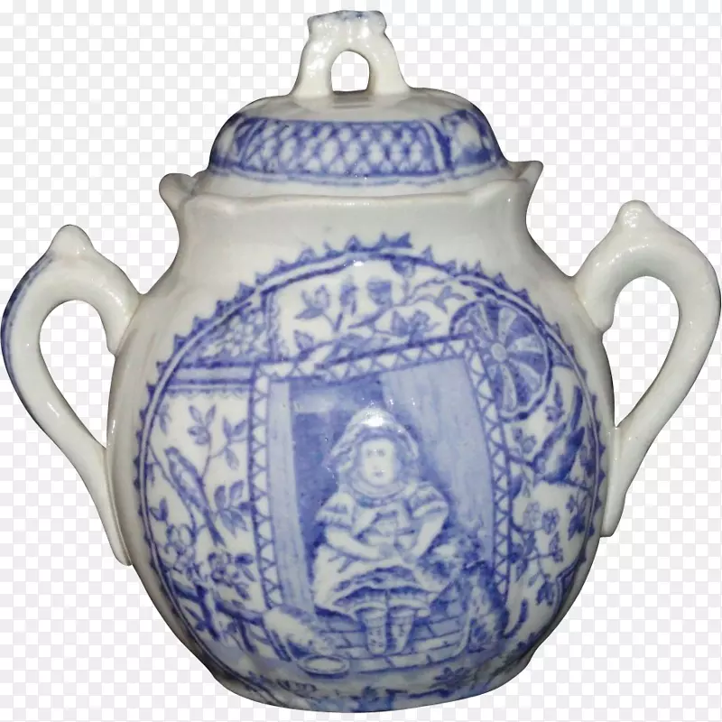 杯蓝白陶壶陶瓷杯