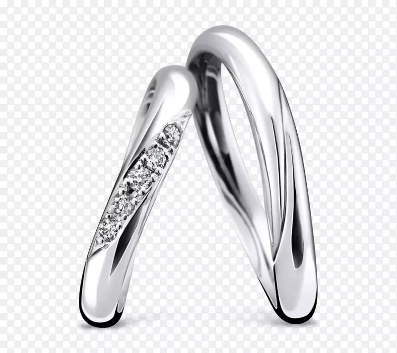 结婚戒指，合唱系列珠宝订婚戒指