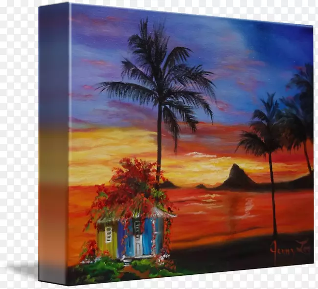 油漆莫科利ʻi丙烯酸涂料艺术画廊包装-绘画
