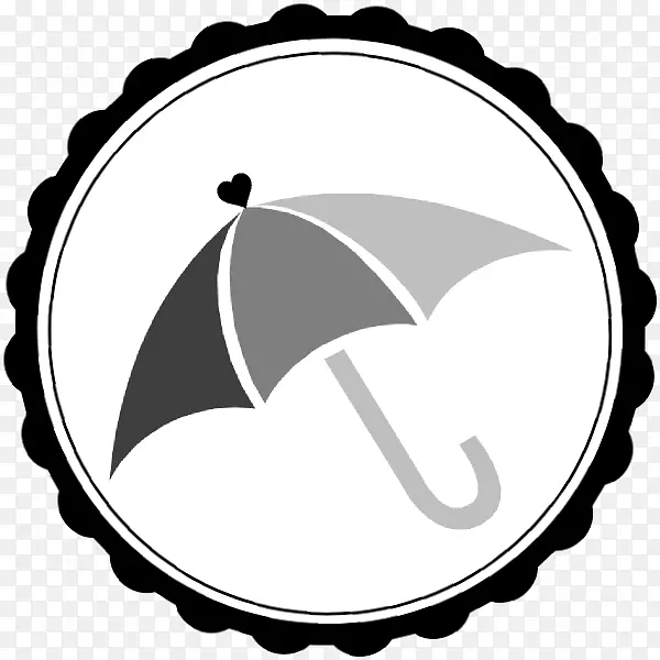 黑白电脑图标剪贴画雨伞剪贴画黑白