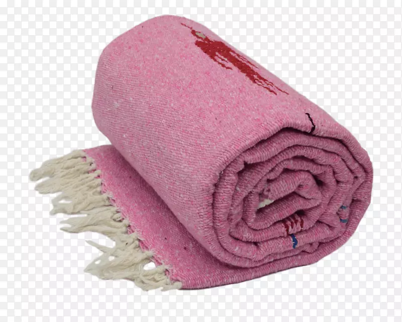 毛巾电热毯衬粉红色墨西哥毛毯