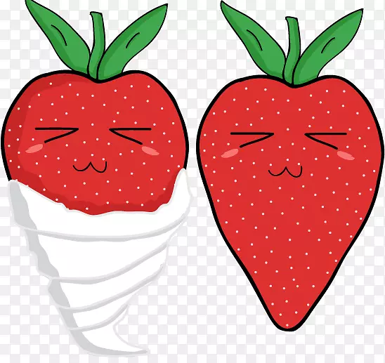 草莓苹果超级美食剪贴画-草莓