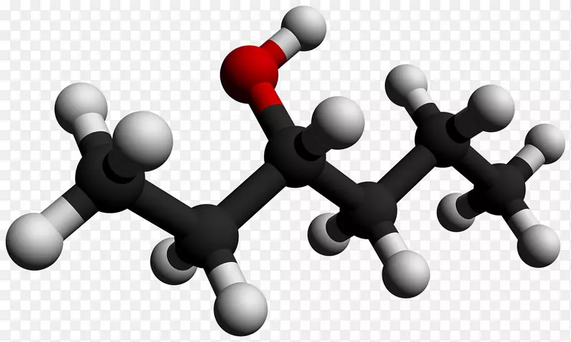 1-庚醇-3-庚醇-1-戊醇-1-己醇分子-分子