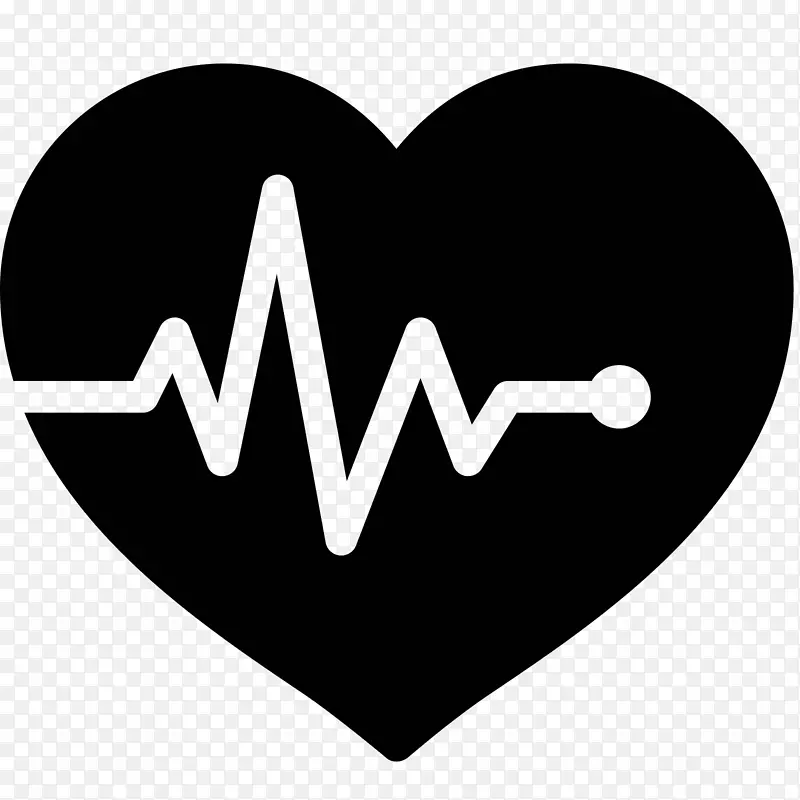 脉冲计算机图标心率心电图.心脏