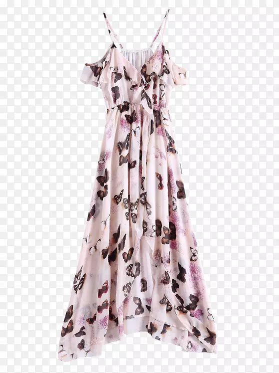 雪纺肩裙袖式时装-蝴蝶裙