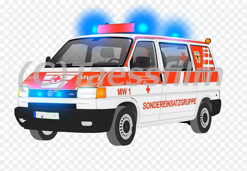 紧急车辆紧急服务小型面包车