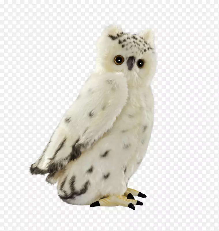 雪猫头鹰，鸟填充动物和可爱的玩具-猫头鹰