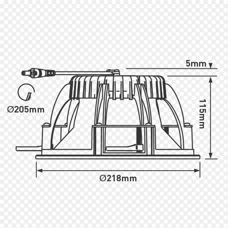 凹槽光路白光LED灯斑