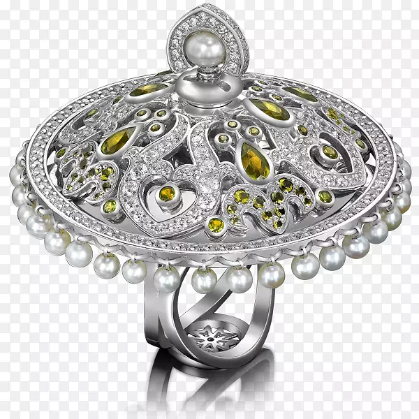 耳环正晶石珠宝钻石戒指