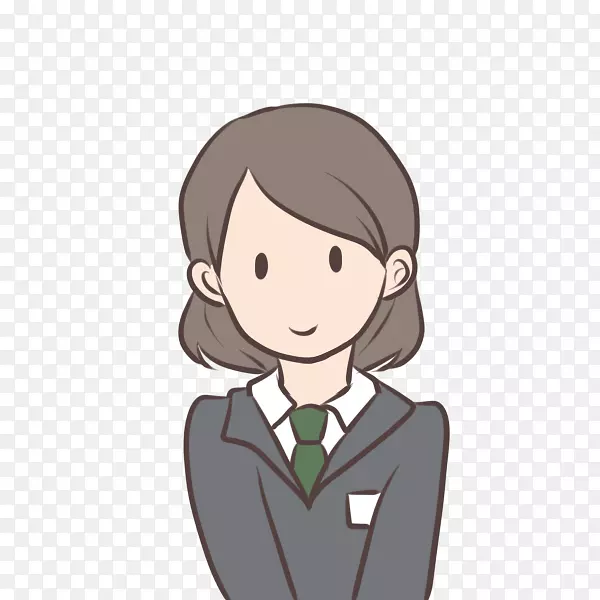 女学生形象插画PNG图片素材下载_图片编号4795632-PNG素材网