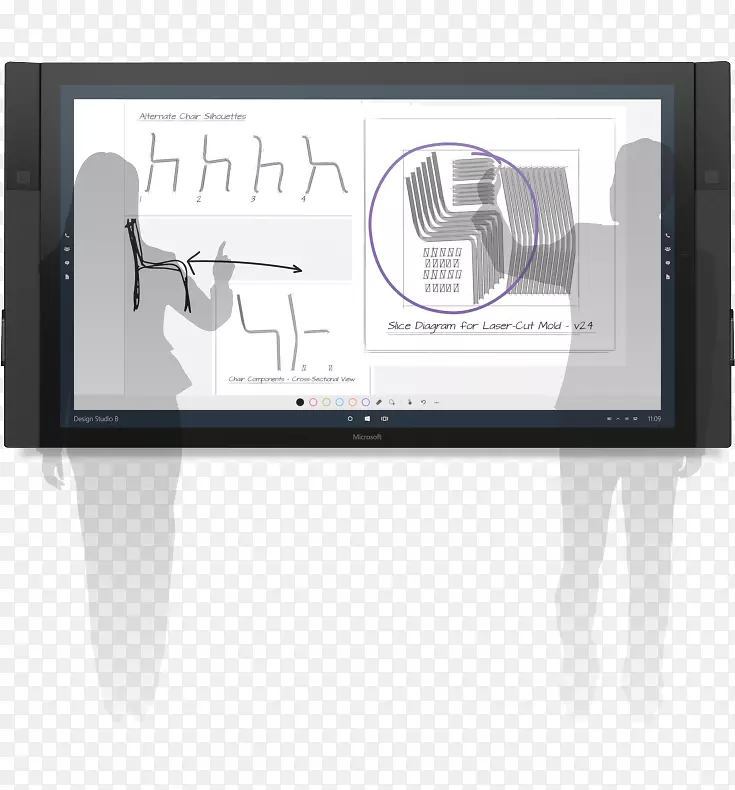 表面集线器显示设备微软表面交互白板microsoft OneNote面图标