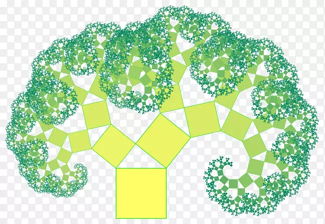 毕达哥拉斯树毕达哥拉斯定理分形艺术夏树