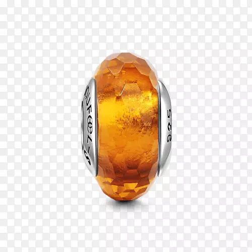 穆拉诺琥珀手镯玻璃珠宝玻璃