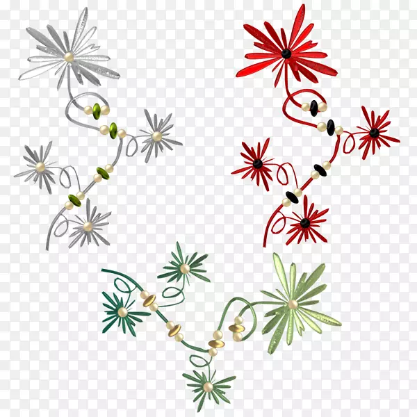 花卉设计钟摆枝叶夹艺术-杜瓦