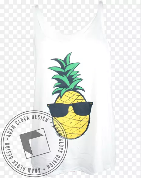 无袖T恤外套字体-菠萝海滩