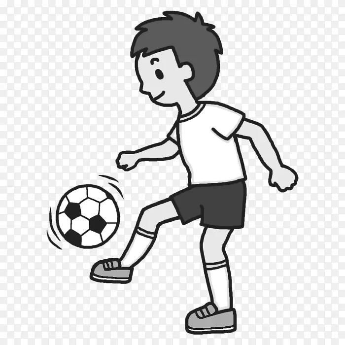 クラブ活動足球剪贴画-足球儿童