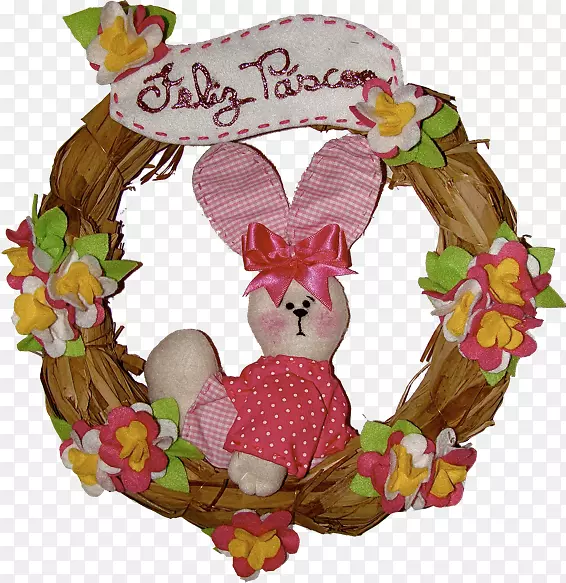复活节兔子花环-花环