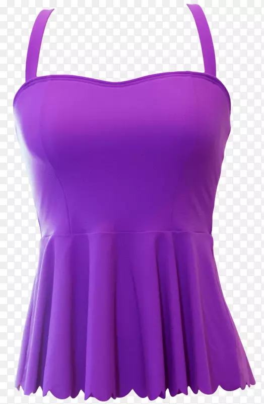 丹基尼肩部紫色服装时尚-紫色时尚