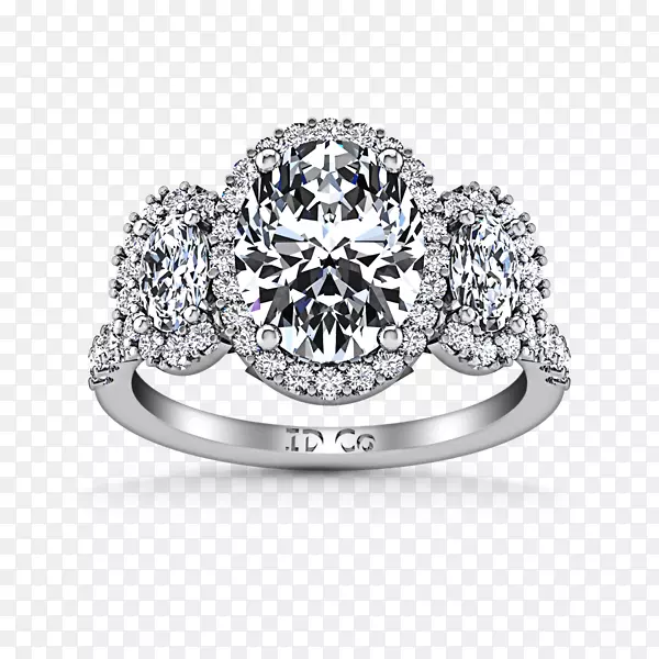 订婚戒指钻石结婚戒指光环