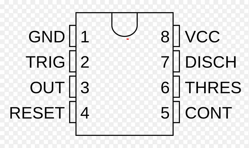 555定时器集成电路和芯片电子电路喷出电路图-555