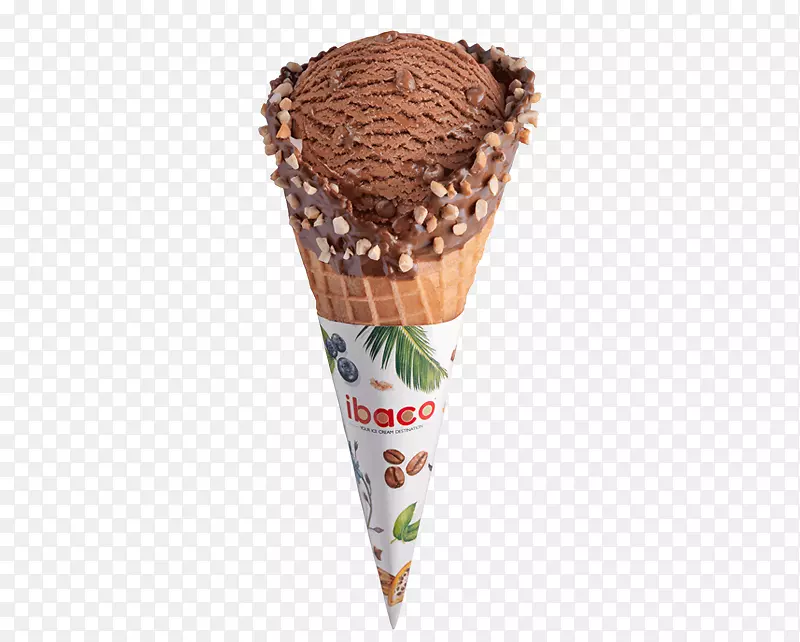 巧克力冰淇淋圆锥体ibaco冰淇淋-冰淇淋