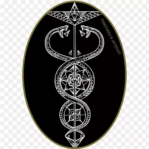 Hermes符号的工作人员几何图形蛇-符号