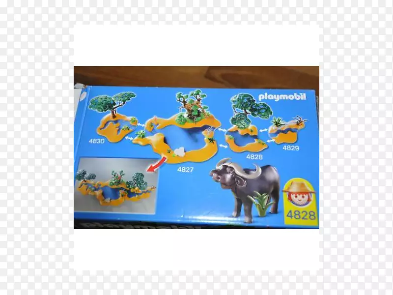 玩具Playmobil画框动物.Playmobil野牛