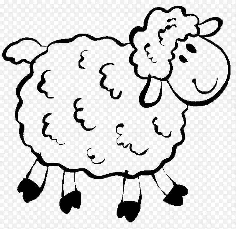 羊画纸着色书山羊羊