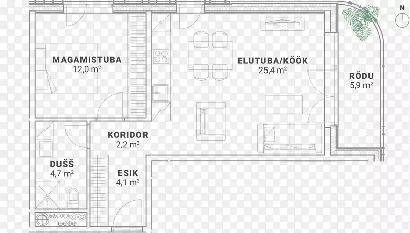 住宅平面图公寓房阳台-房地产阳台