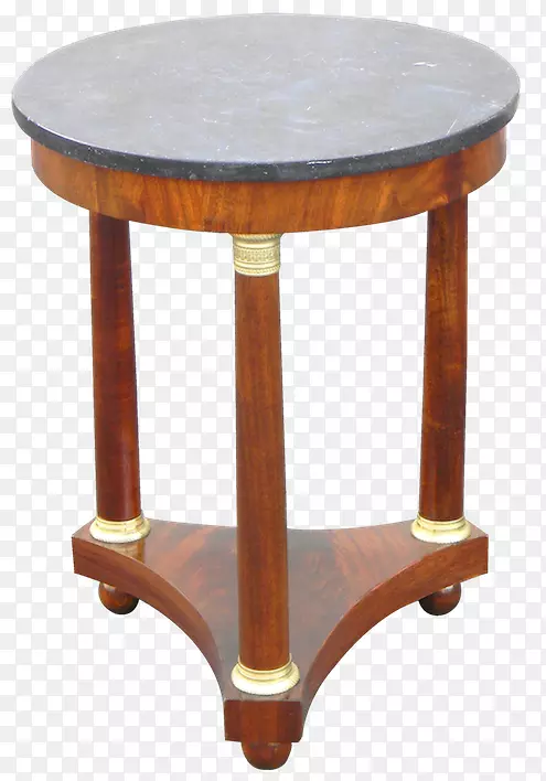 咖啡桌，木头污渍-法兰西帝国椅