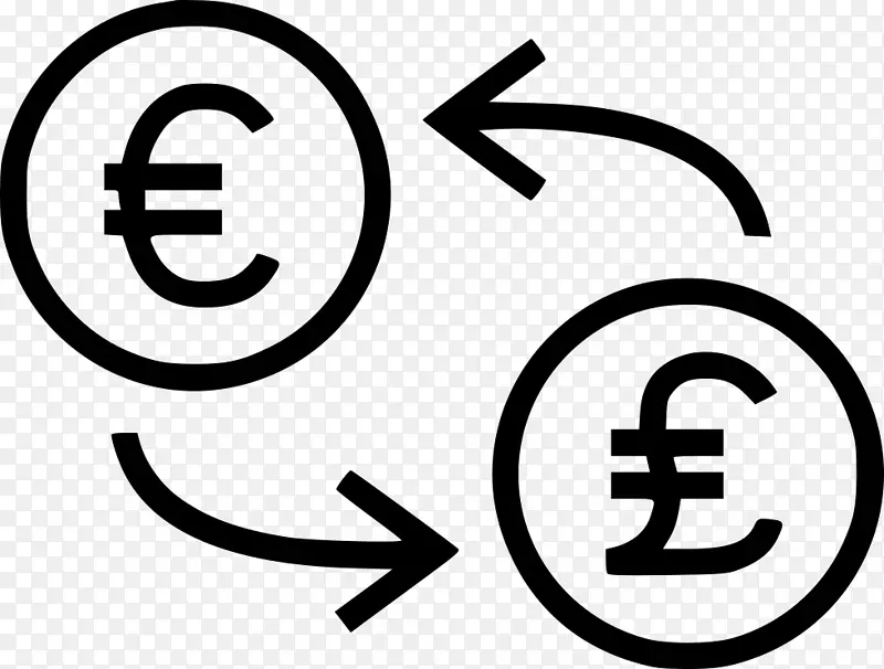 汇率、计算机图标、英镑-欧元