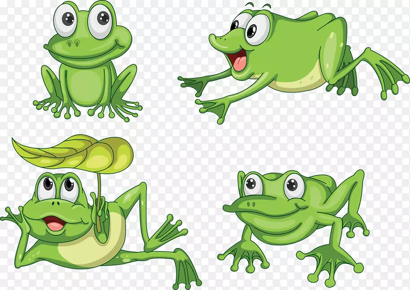 食用青蛙普通青蛙剪贴画-青蛙