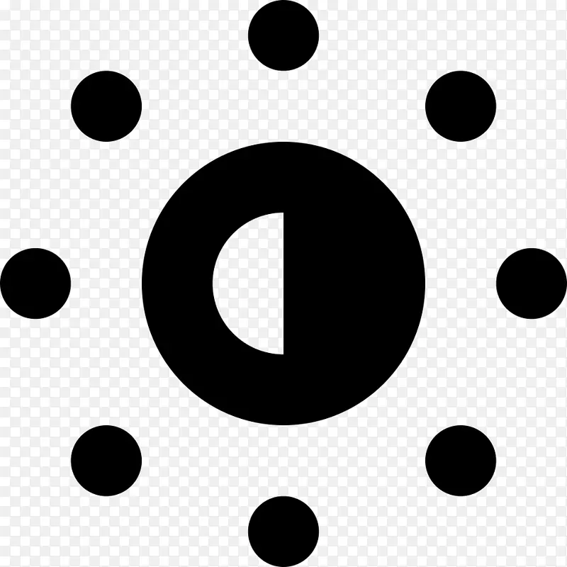 计算机图标符号对比圆圈数字符号