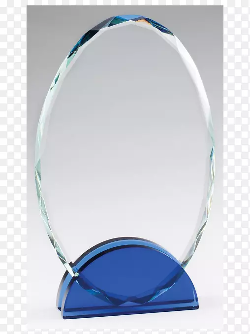 远程教育耳机课程奖学金-玻璃奖杯