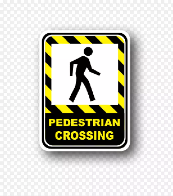 交通标志象形文字道路表面标记黏贴行人过路标志